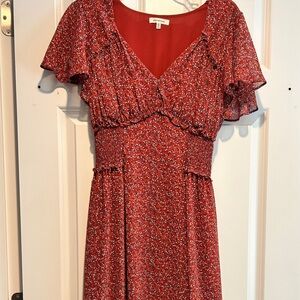 Rust colored Max Studio midi dress